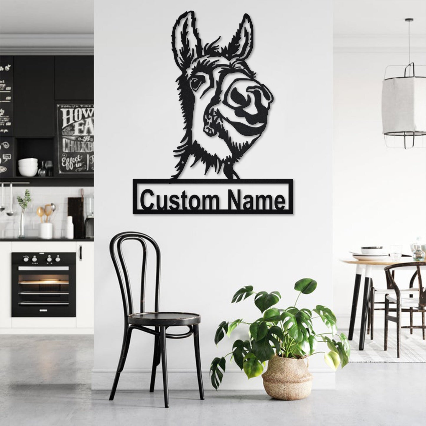 Custom Wonky Donkey Metal Wall Art, Personalized Donkey Name Sign Decoration For Room, Donkey Farm Metal Home Decor, Custom Donkey