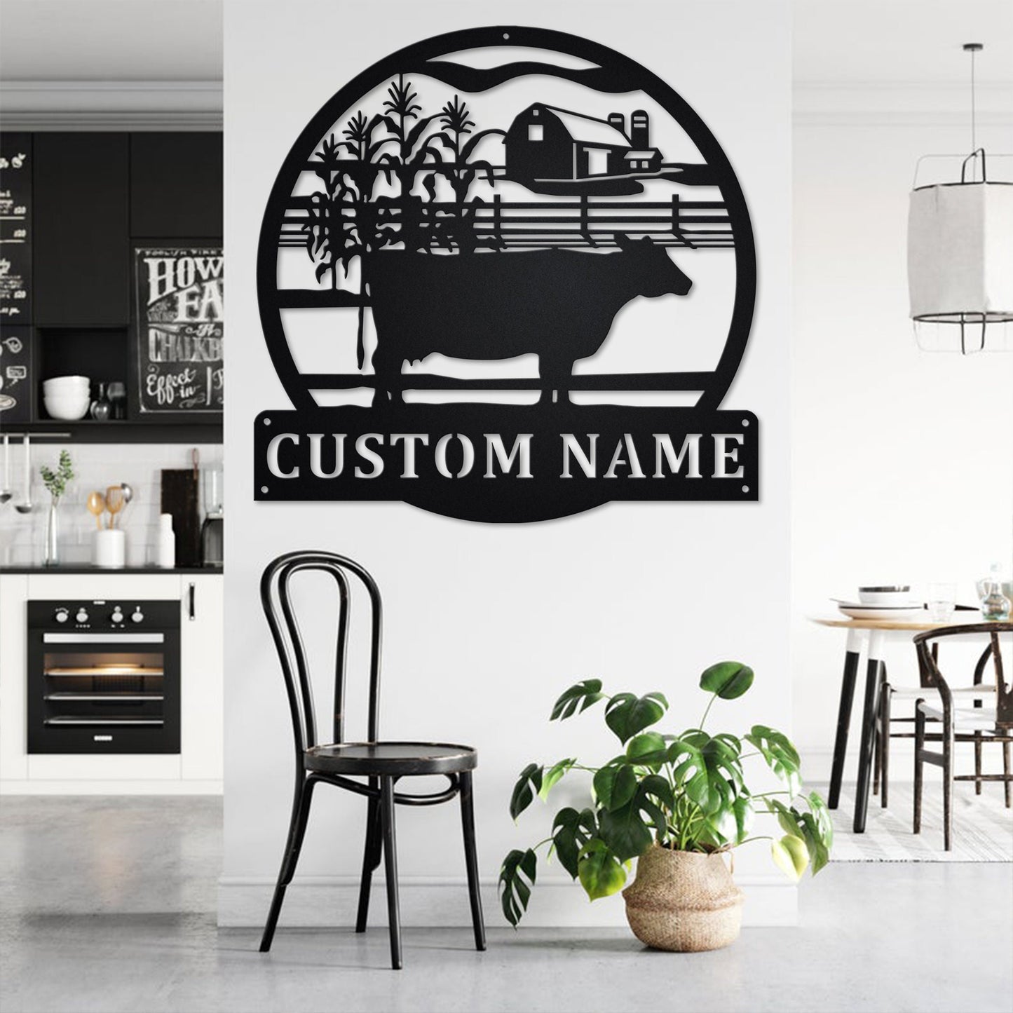 Custom Farm Meat Cow Metal Wall Art, Personalized Farmer Name Sign Decoration For Room, Farmer Home Decor, Custom Farm Meat Cow, Farmer Gift