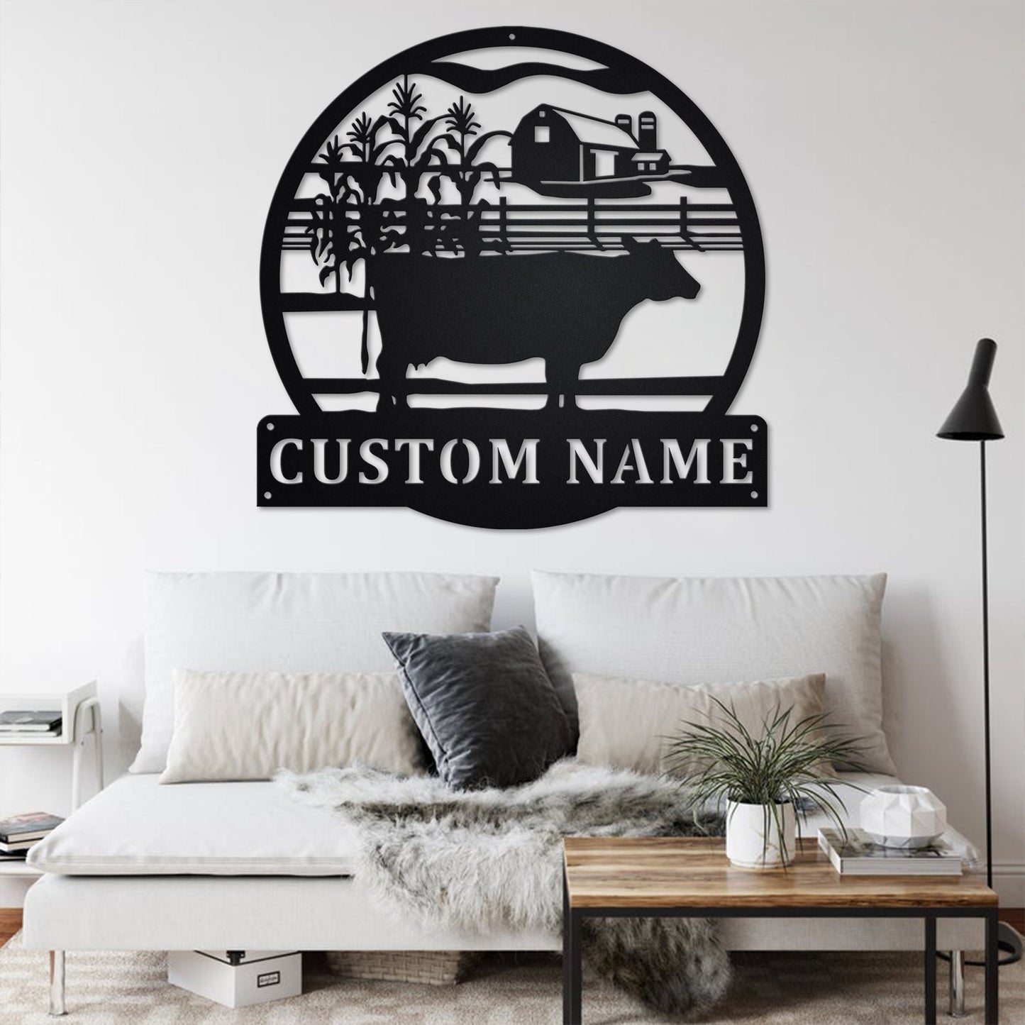 Custom Farm Meat Cow Metal Wall Art, Personalized Farmer Name Sign Decoration For Room, Farmer Home Decor, Custom Farm Meat Cow, Farmer Gift