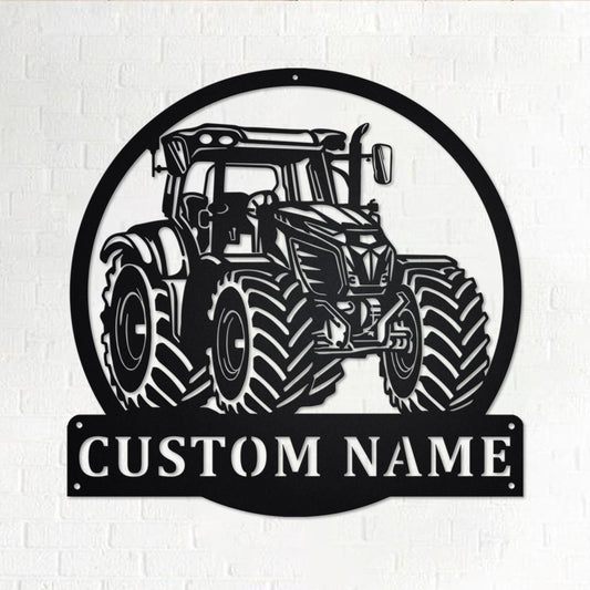 Custom Tractor Metal Wall Art, Personalized Tractor Farm Name Sign Decoration For Room, Tractor Metal Home Decor, Custom Tractor Farm