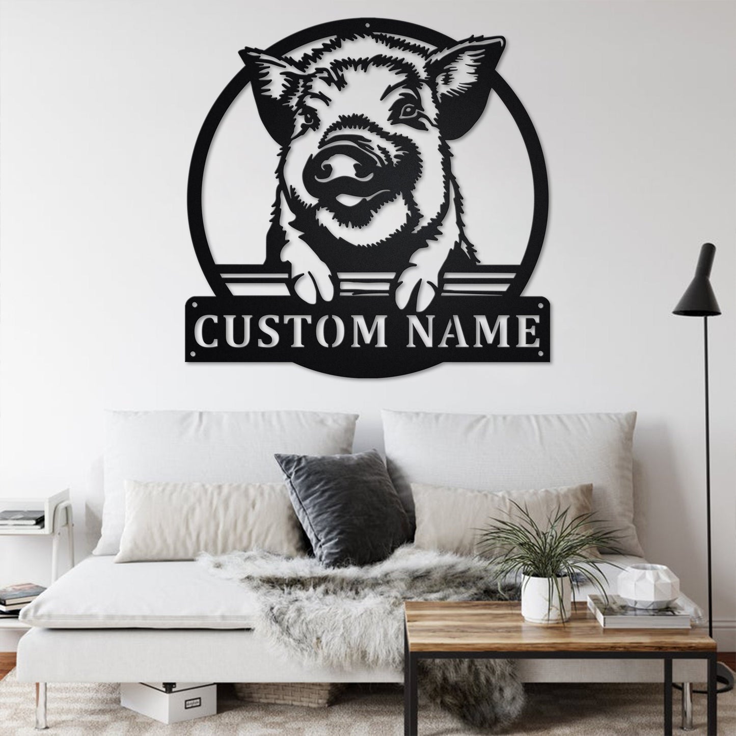 Custom Kune Kune Pig Metal Wall Art, Personalized Kune Kune Pig Name Sign Decoration For Room, Kune Kune Pig Home Decor,Custom Kune Kune Pig