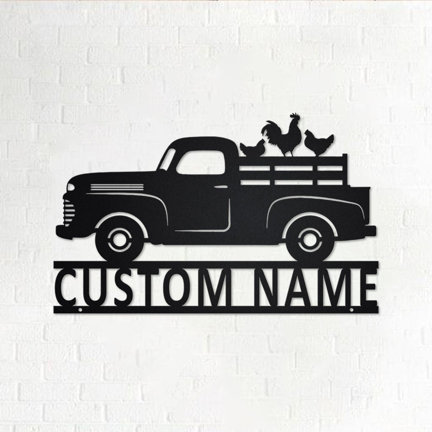 Custom Farm Truck Metal Wall Art With LED Light, Personalized Farmer Name Sign Decoration For Room, Farm Truck Metal LED Decor,Custom Farmer