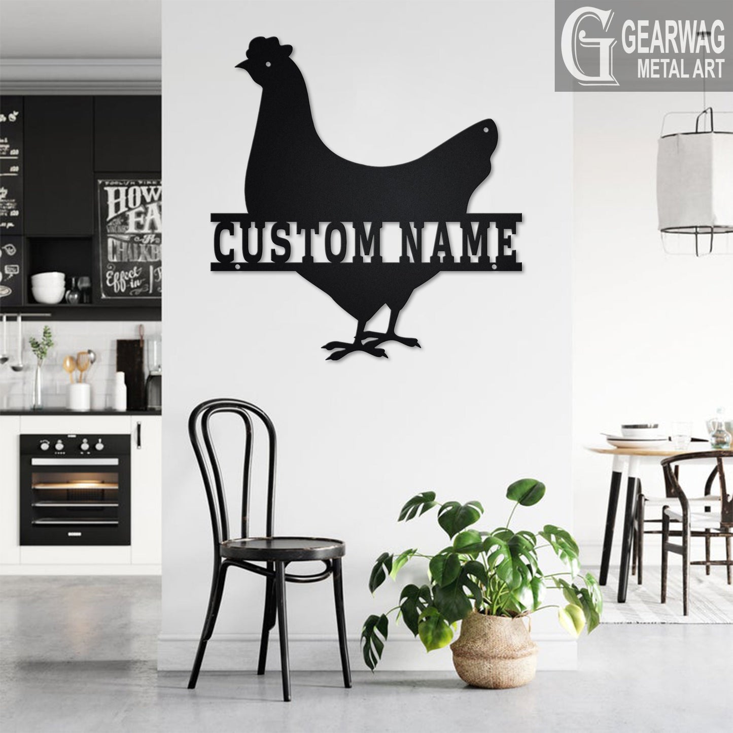 Custom Chicken Metal Wall Art With LED Light, Personalized Chicken Farm Name Sign Decoration For Room, Chicken Metal LED Decor, Chicken Farm