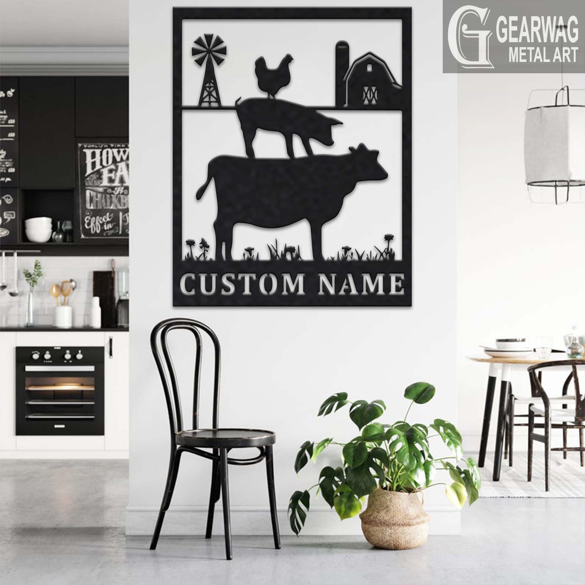 Custom Farm Animal Metal Sign With LED Light, Personalized Farm Animal Name Sign Decoration For Room, Farm Metal LED Decor, Cow Farmer Gift