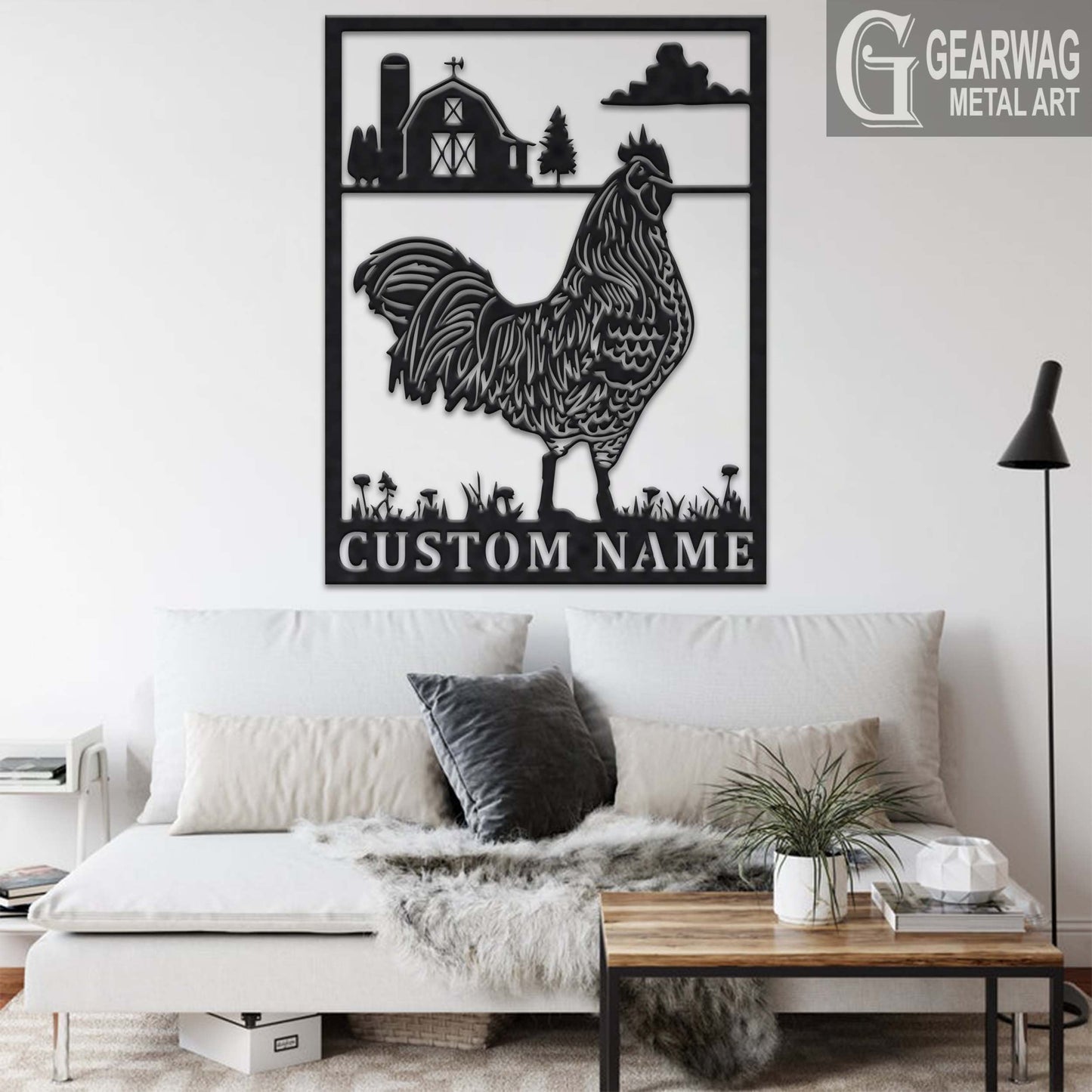 Custom Chicken Farm Metal Sign With LED Light, Personalized Chicken Farm Name Sign Decoration For Room, Chicken Farm Metal LED Decor