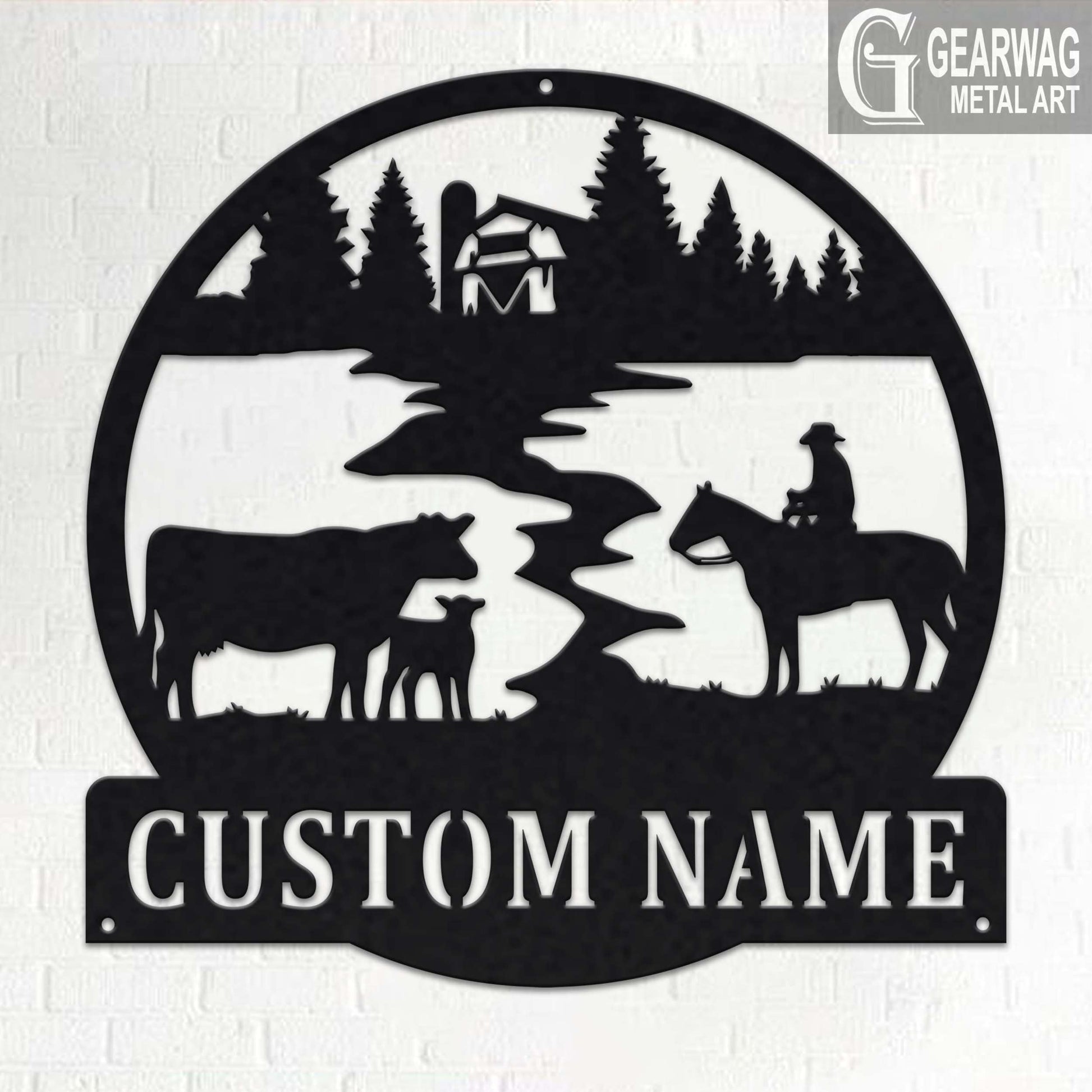 Custom Cow Farm Metal Sign With LED Light, Personalized Cow Farm Name Sign Decoration For Room, Cow Farm Metal LED Decor, Cow Farmer Gift