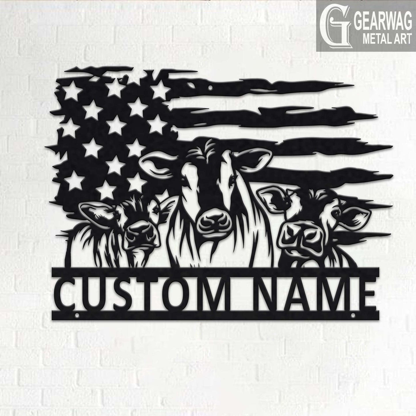 Custom US Cow Farm Metal Sign With LED Light, Personalized Cow Farm Name Sign Decoration For Room, Cow Farm Metal LED Decor, Cow Farmer Gift