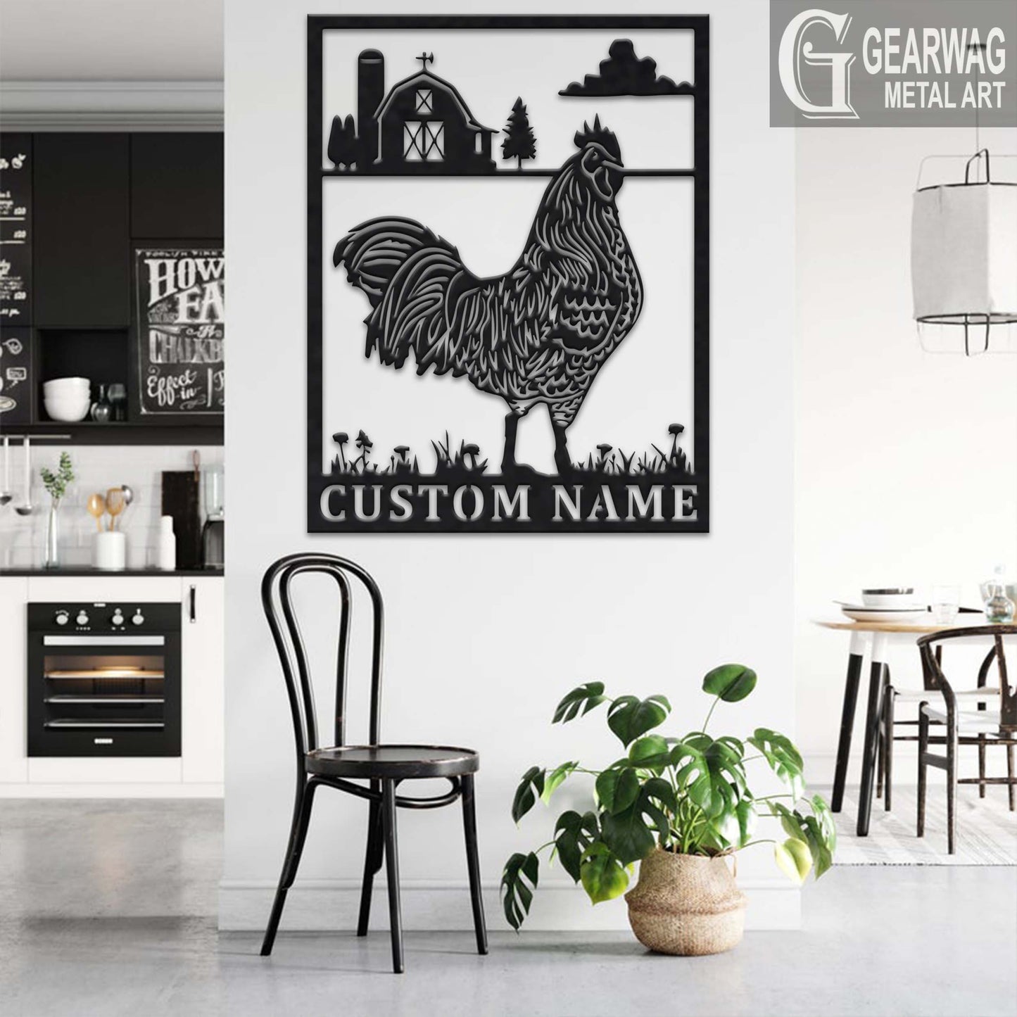 Custom Chicken Farm Metal Sign With LED Light, Personalized Chicken Farm Name Sign Decoration For Room, Chicken Farm Metal LED Decor